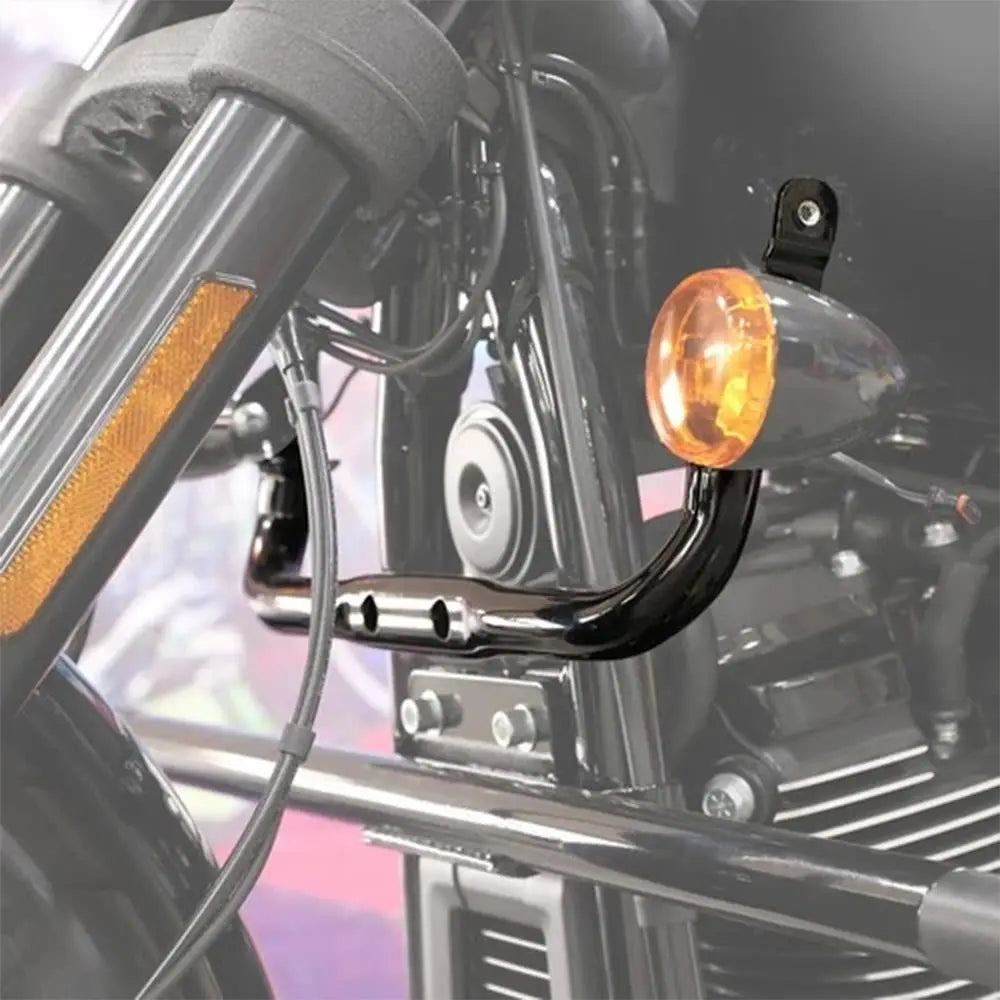 Front Black Fairing Lower Support Bracket Kit Heavy duty Iron Motorcycle Fits For Harley Softail Low Rider El Diablo FXRST 2022