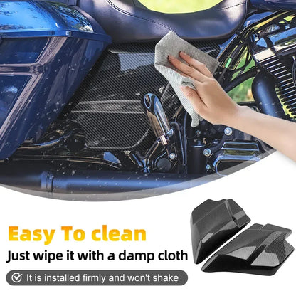 Motorcycle Accessories Side Battery Fairing Covers Panel Carbon Fiber For Harley Touring Electra Street Glide Road King 09-23