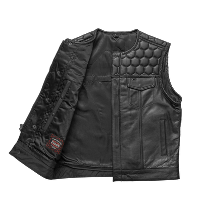 Hornet Men's Club Style Leather Vest