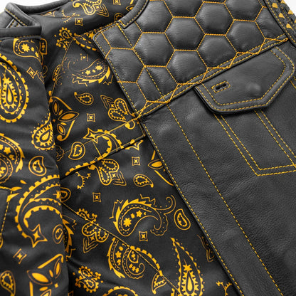 Hornet Men's Club Style Leather Vest