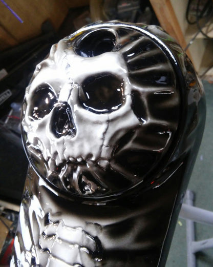 Harley Davidson touring console with 3D skull theme
