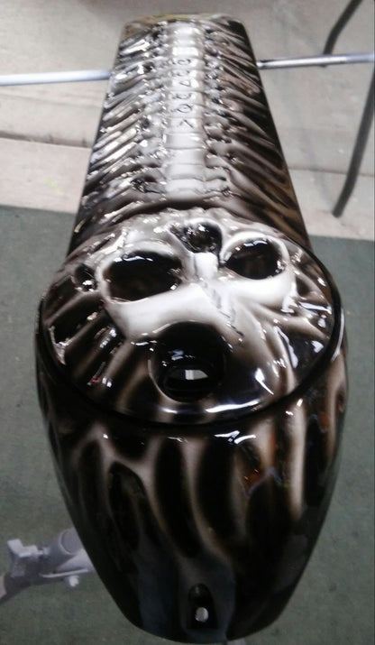 Harley Davidson touring console with 3D skull theme