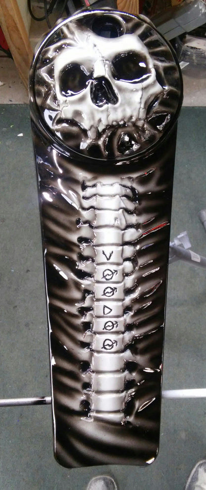 Harley Davidson touring console with 3D skull theme