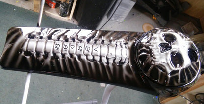 Harley Davidson touring console with 3D skull theme