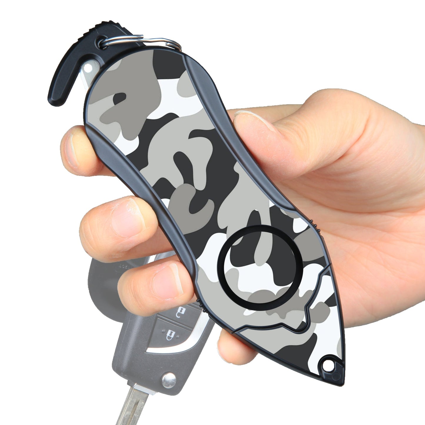 Personal Alarm Keychain Safety Emergency Tool (Camouflage Black)