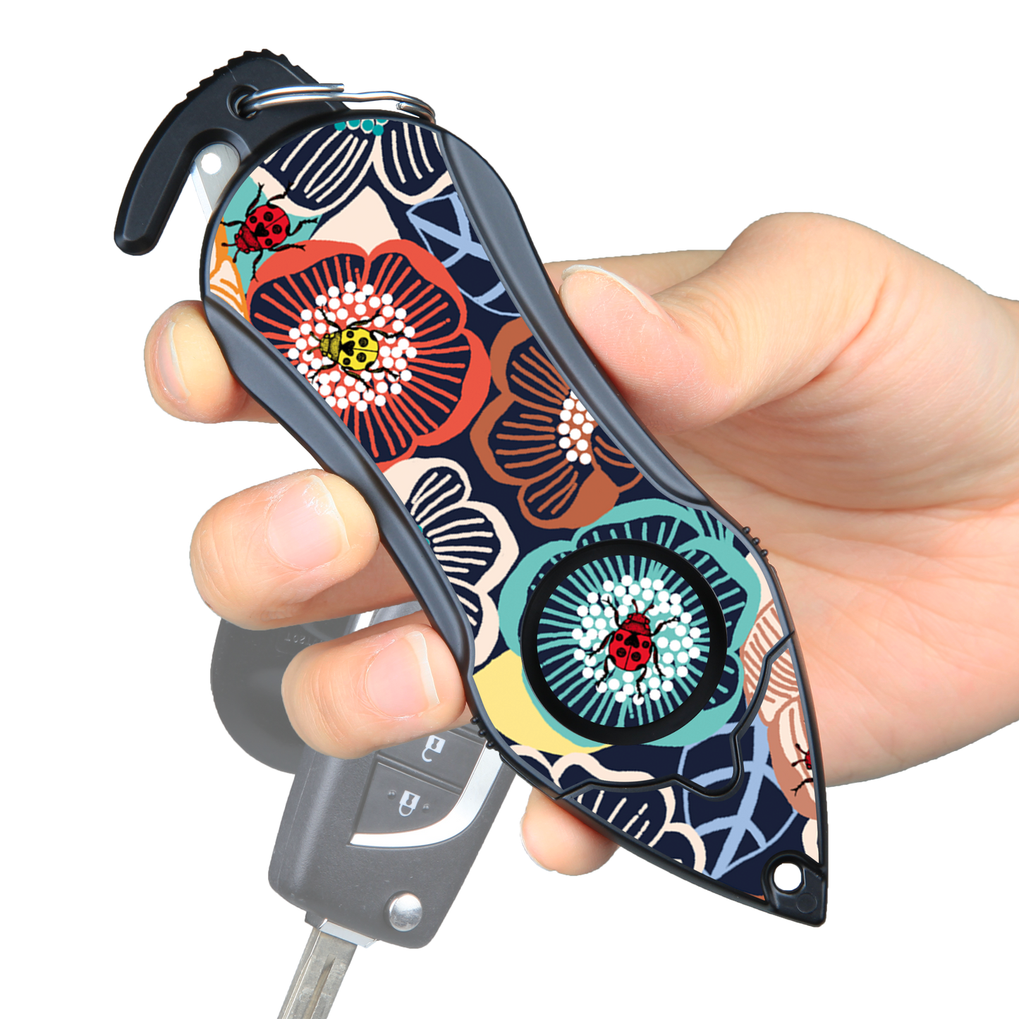 Personal Alarm Keychain Safety Emergency Tool (Ladybug)