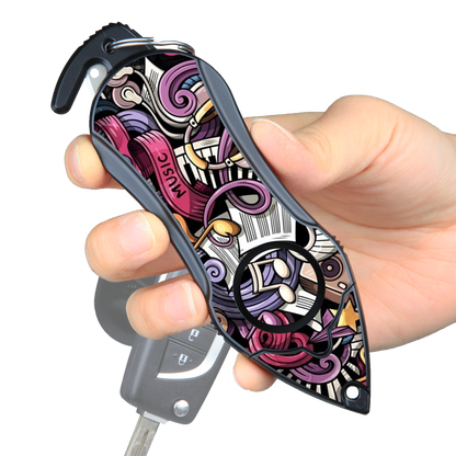 Personal Alarm Keychain Safety Emergency Tool (Music)