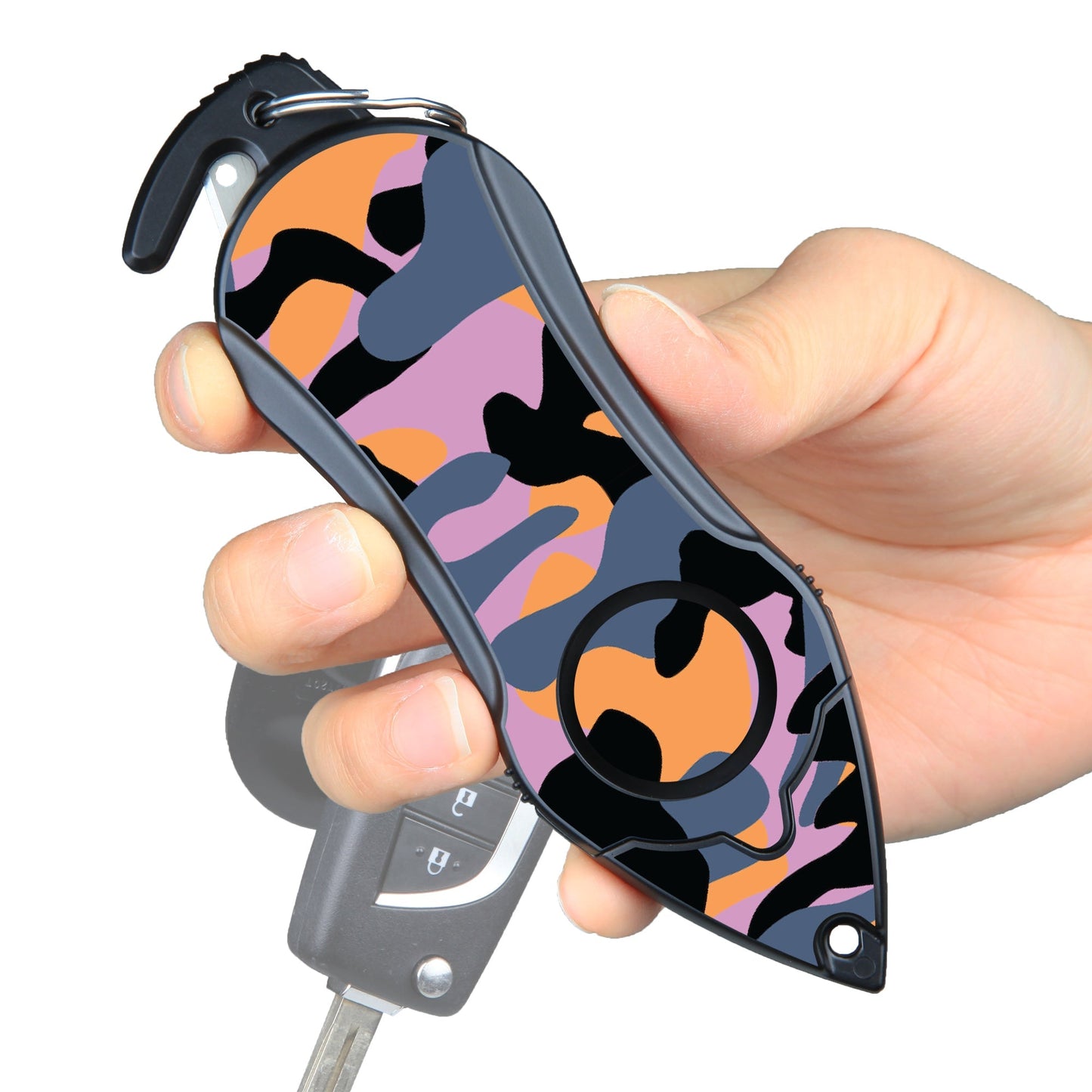 Personal Alarm Keychain Safety Emergency Tool (Camouflage Purple)