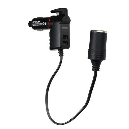 USB Car Charger Emergency Tool With Single Cigarette Lighter Connection