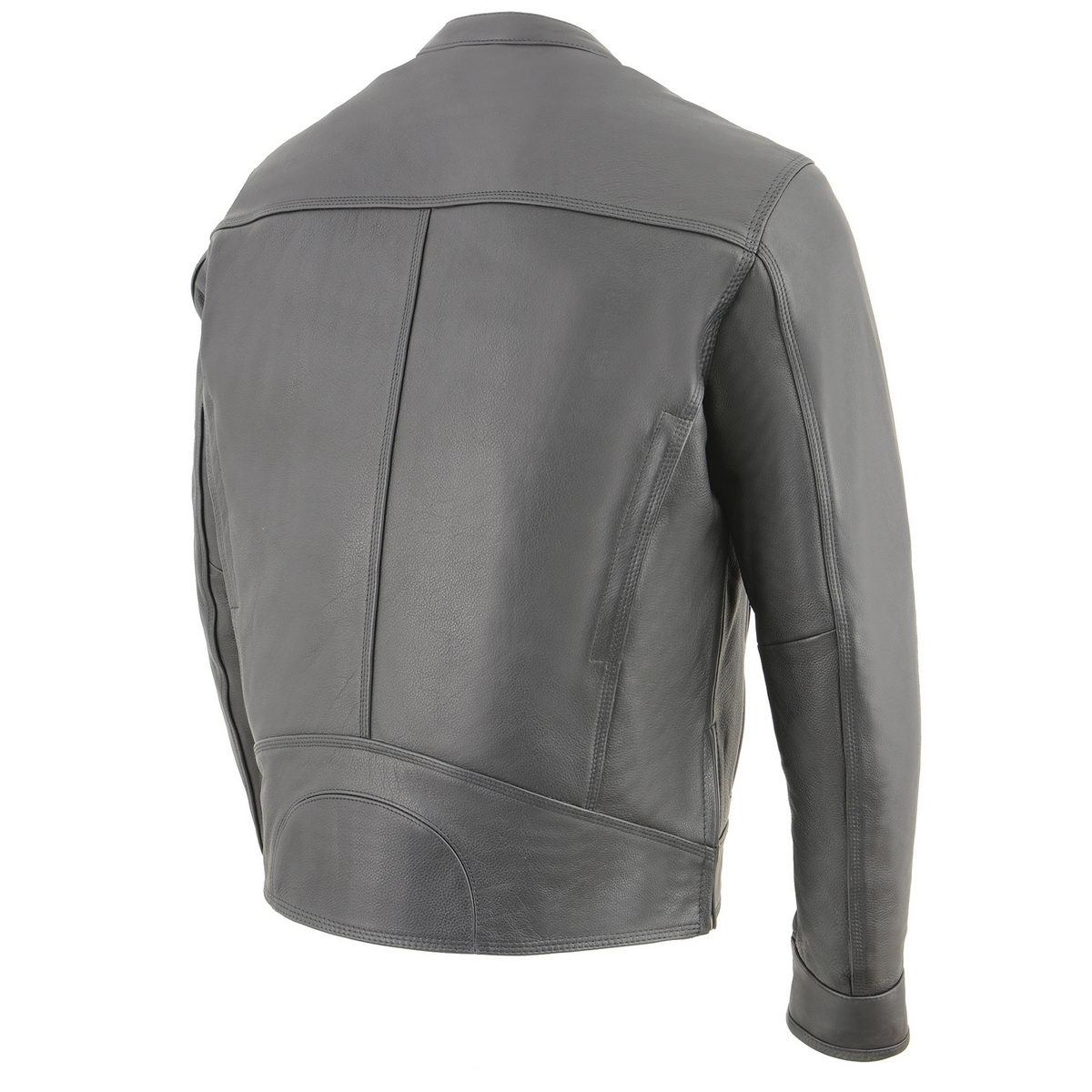 Milwaukee Leather MLM1551 Men's Black Lightweight Premium Leather Motorcycle Jacket w/ Cool-Tec Leather Treatement