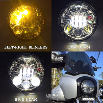 MOONSMC® Moonmaker 3 5.75″ LED Headlight (Integrated Blinkers)