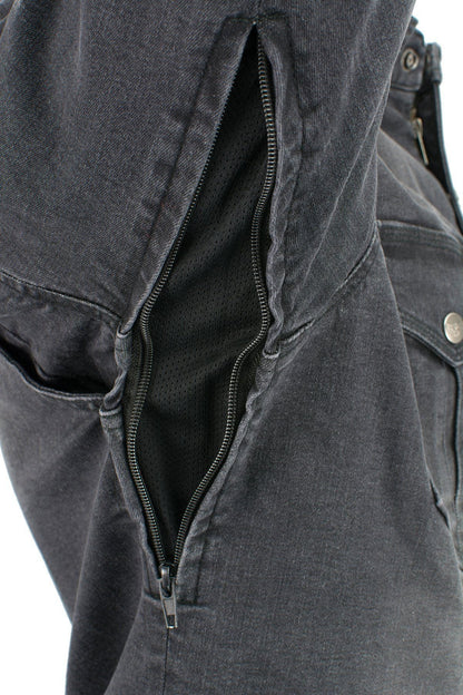 Milwaukee Leather MPM1620 Men's Black Flannel Biker Shirt w/ CE Approved Armor - Reinforced w/ Aramid Fibers