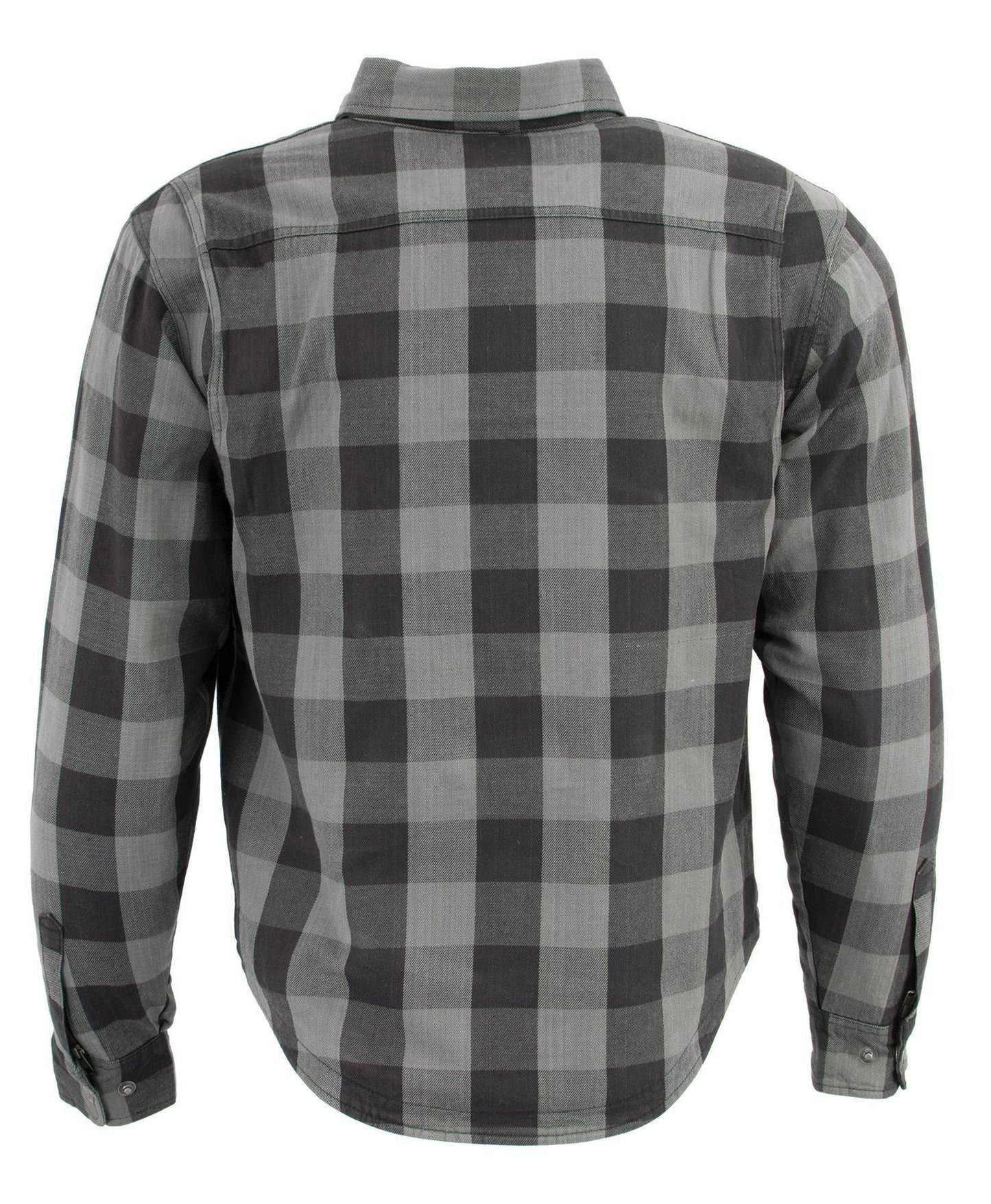 Milwaukee Leather MPM1630 Men's Plaid Flannel Biker Shirt w/ CE Armor - Reinforced w/ Aramid Fibers