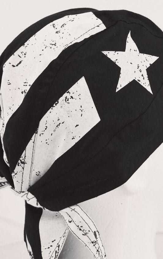 Z93 Flydanna®, Cotton, Black & White Vintage American Flag