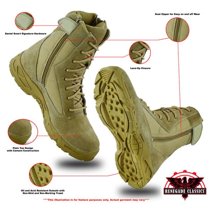 Men's 9'' Desert Sand Tactical Boots