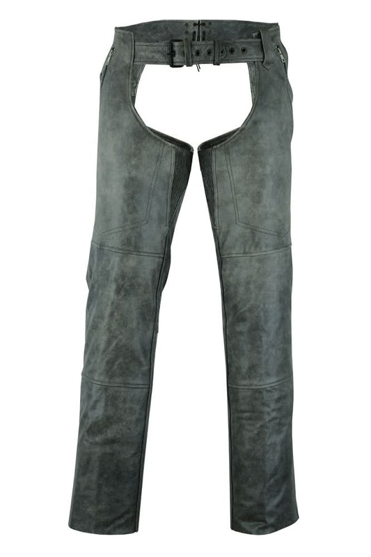 Unisex Double Deep Pocket Thermal Lined Chaps - GRAY