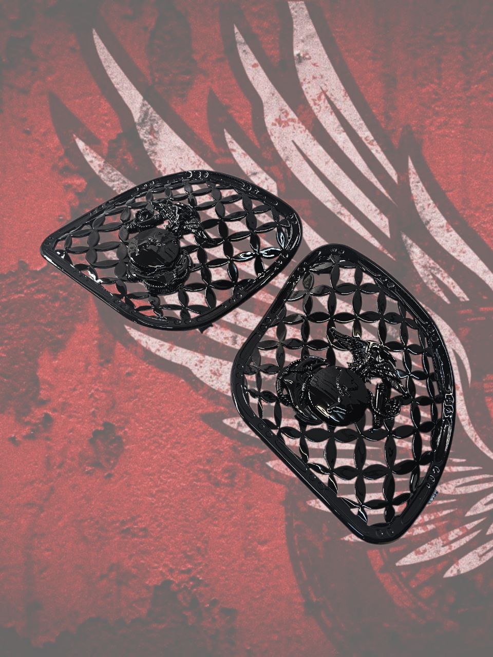 98-2024 Road Glide 3D USMC speakers grill covers set