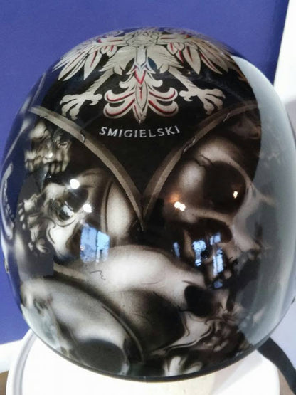 Custom Polish Eagle with skulls theme helmet