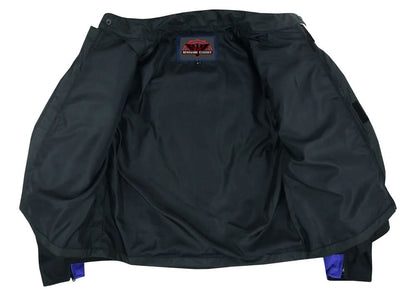 Cross Wind Micro Mesh Mens Motorcycle Jacket - Blue
