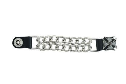 PKV142D Vest Extender - Iron Cross with Silver Glitter