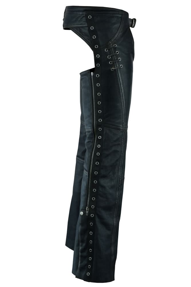 Women's Stylish Lightweight Hip Set Chaps in Lightweight Drum D