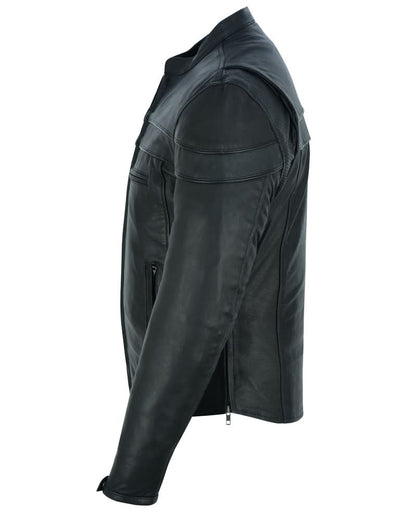 Speedster Black Men's Leather Motorcycle Jacket