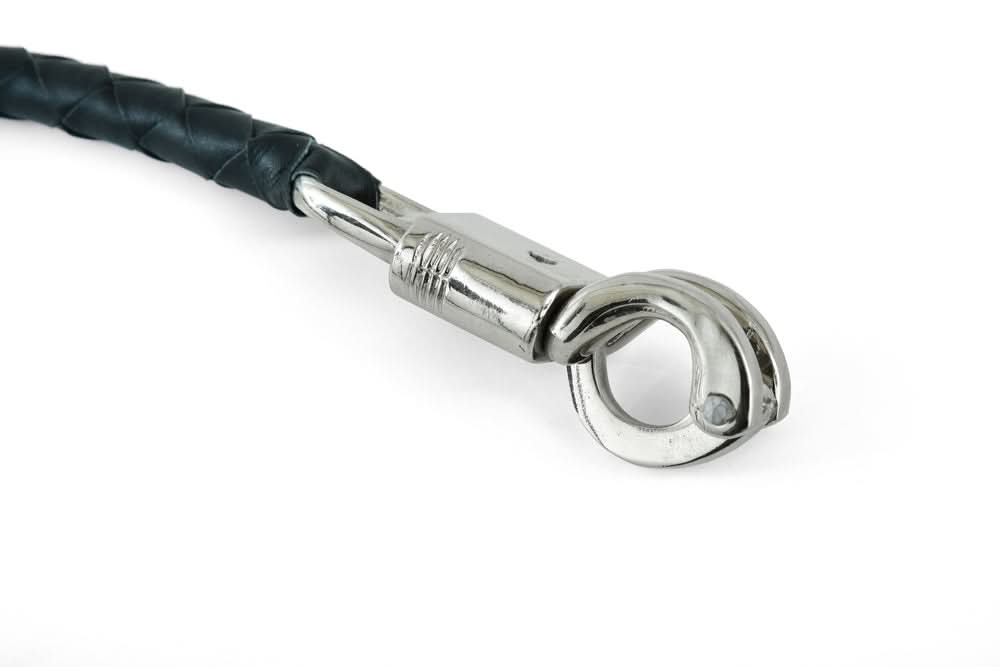GBW21 Leather Biker Whip - Black