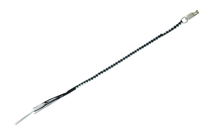 GBW24 Leather Biker Whip-White/Black