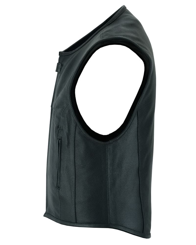 Men's Updated Perforated SWAT Team Style Vest - Black