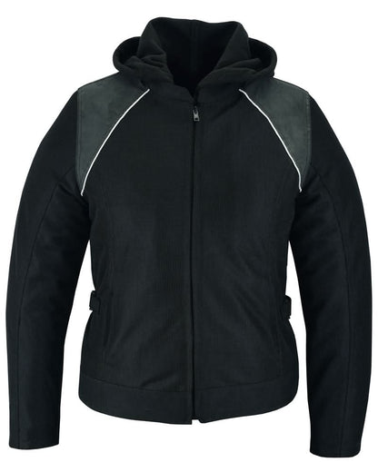 Darkstream Women's Mesh  Motorcycle Jacket - Black/ Black Tone Reflective