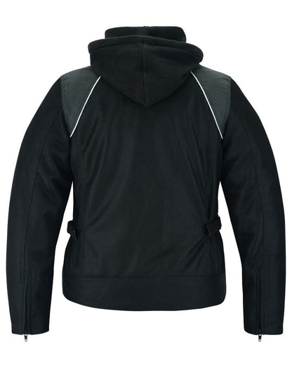 Darkstream Women's Mesh  Motorcycle Jacket - Black/ Black Tone Reflective