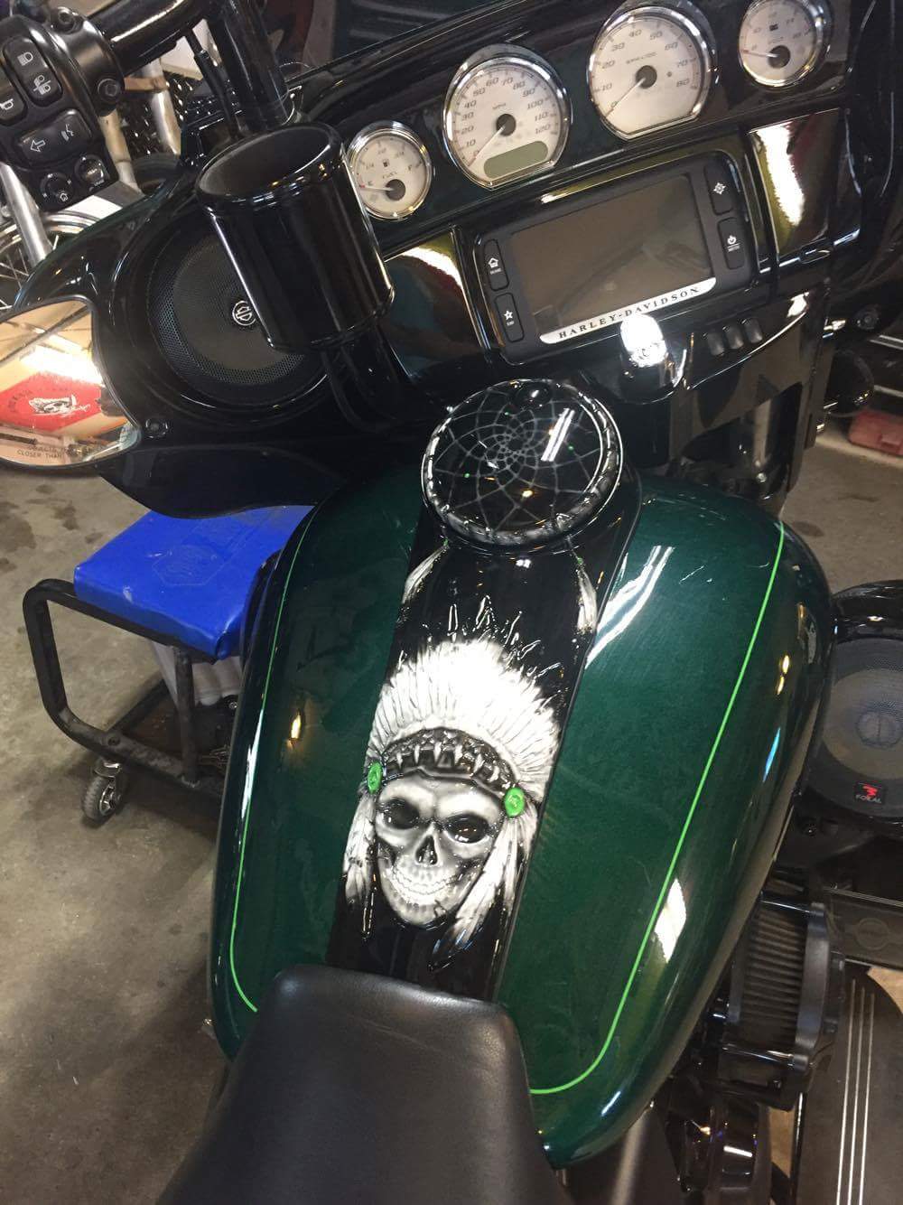 Harley Indian Warbonnet console