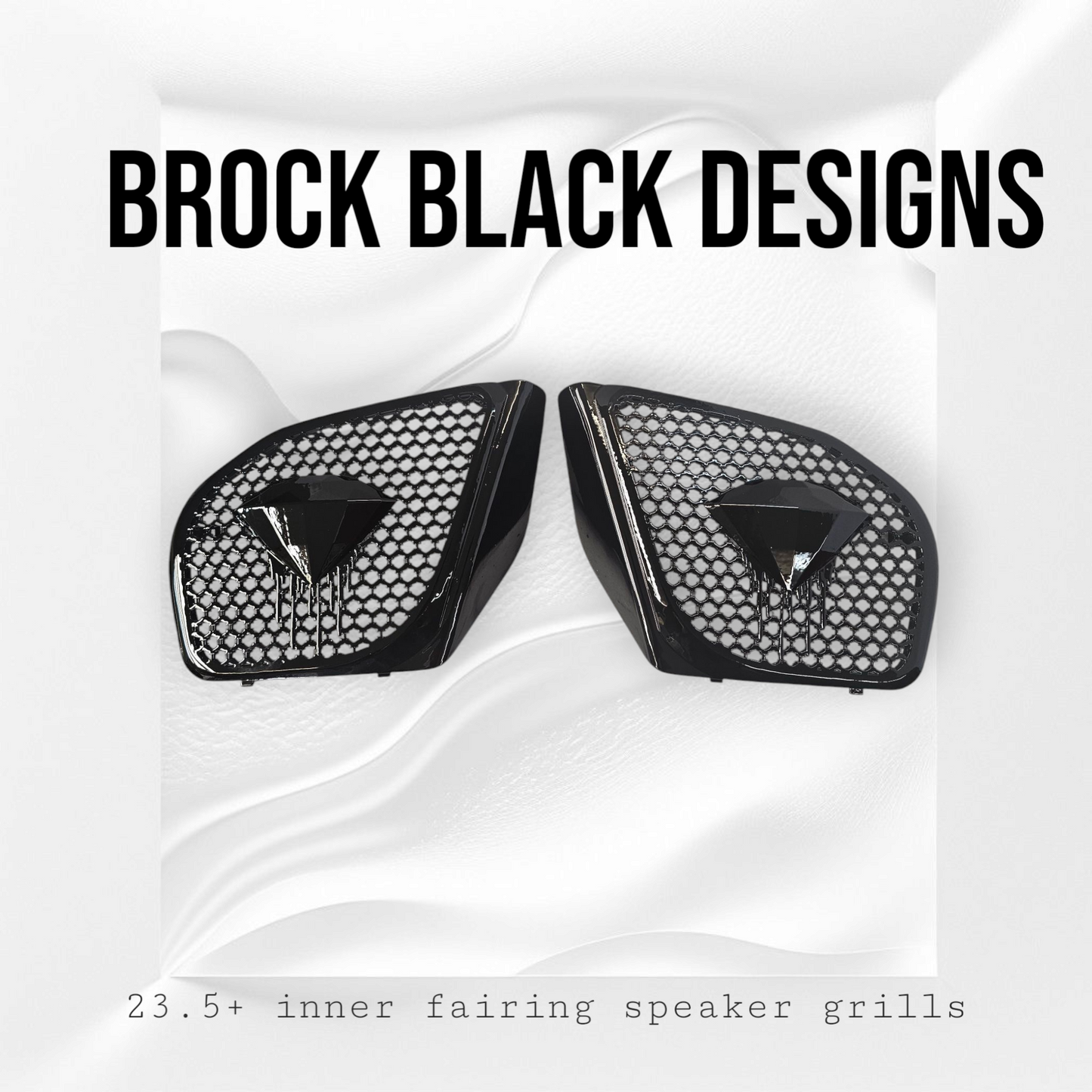 98 to 2024 Road Glide 3D blood diamond speakers grill covers set