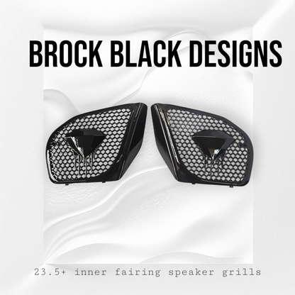98 to 2024 Road Glide 3D blood diamond speakers grill covers set