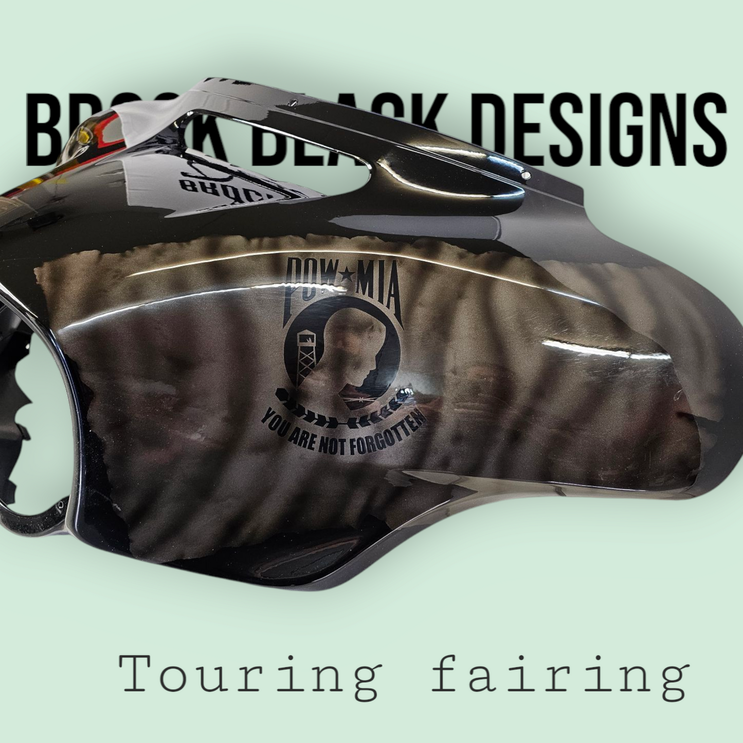 Pow Mia and American Flag fairing batwing