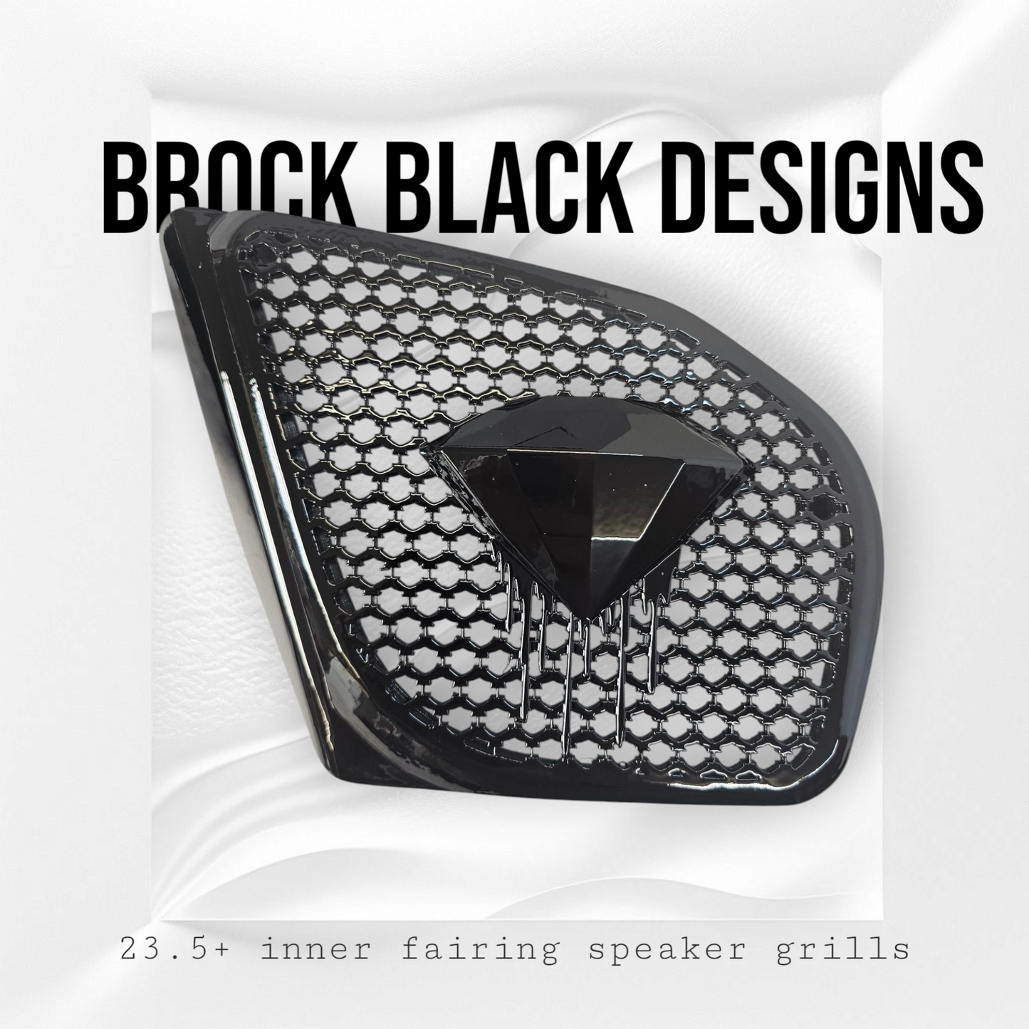 98 to 2024 Road Glide 3D blood diamond speakers grill covers set