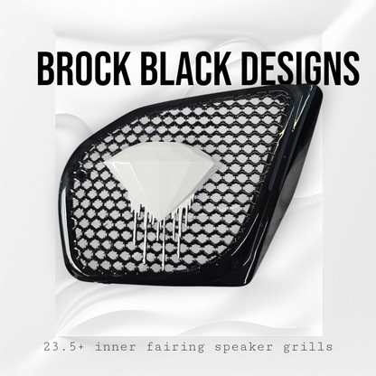 98 to 2024 Road Glide 3D blood diamond speakers grill covers set