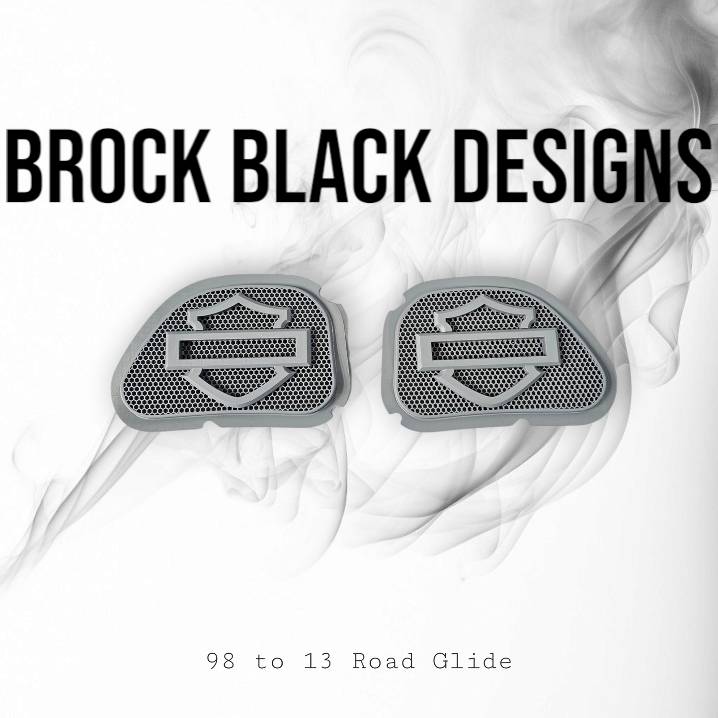 98 to 2024 Road Glide 3D shield speakers grill covers set