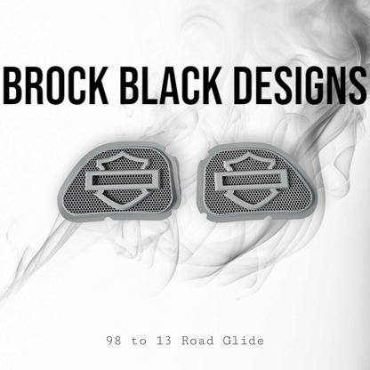 98 to 2024 Road Glide 3D shield speakers grill covers set