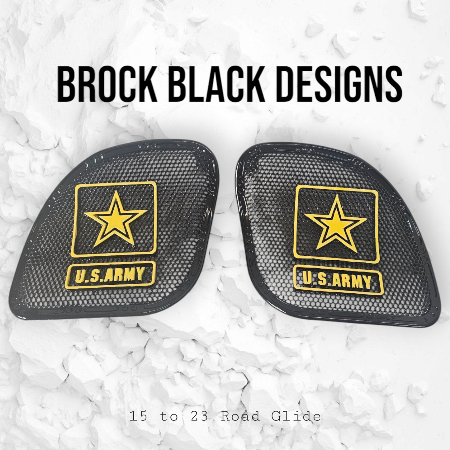 98-2024 Road Glide 3D Army speakers grill covers set