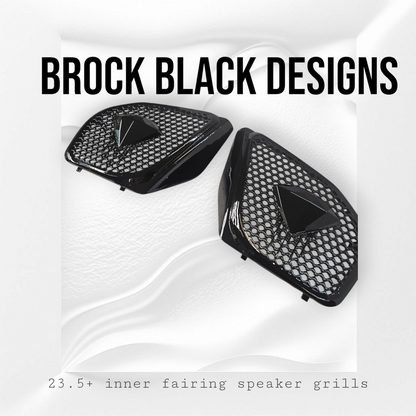 98 to 2024 Road Glide 3D blood diamond speakers grill covers set