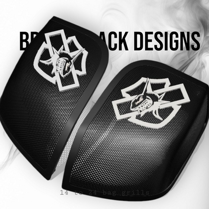 14-24 Harley Davidson bag lid Speaker Grill Cover shark theme