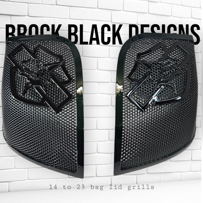 14-24 Harley Davidson bag lid Speaker Grill Cover shark theme