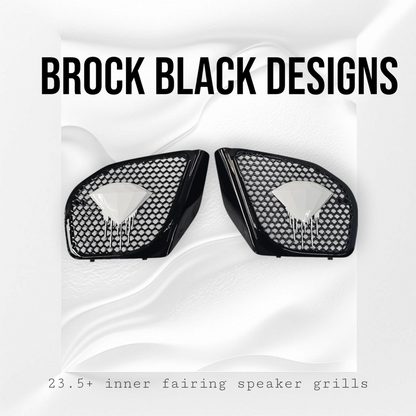 98 to 2024 Road Glide 3D blood diamond speakers grill covers set