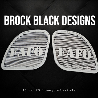 98 to 2024 Road Glide 3D FAFO speakers grill covers set