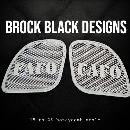98 to 2024 Road Glide 3D FAFO speakers grill covers set