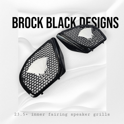 98 to 2024 Road Glide 3D blood diamond speakers grill covers set