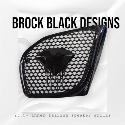 98 to 2024 Road Glide 3D blood diamond speakers grill covers set