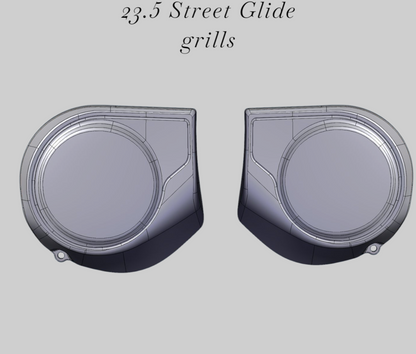 97-25+ Touring 3D FAFO webbed skull speakers grill covers set