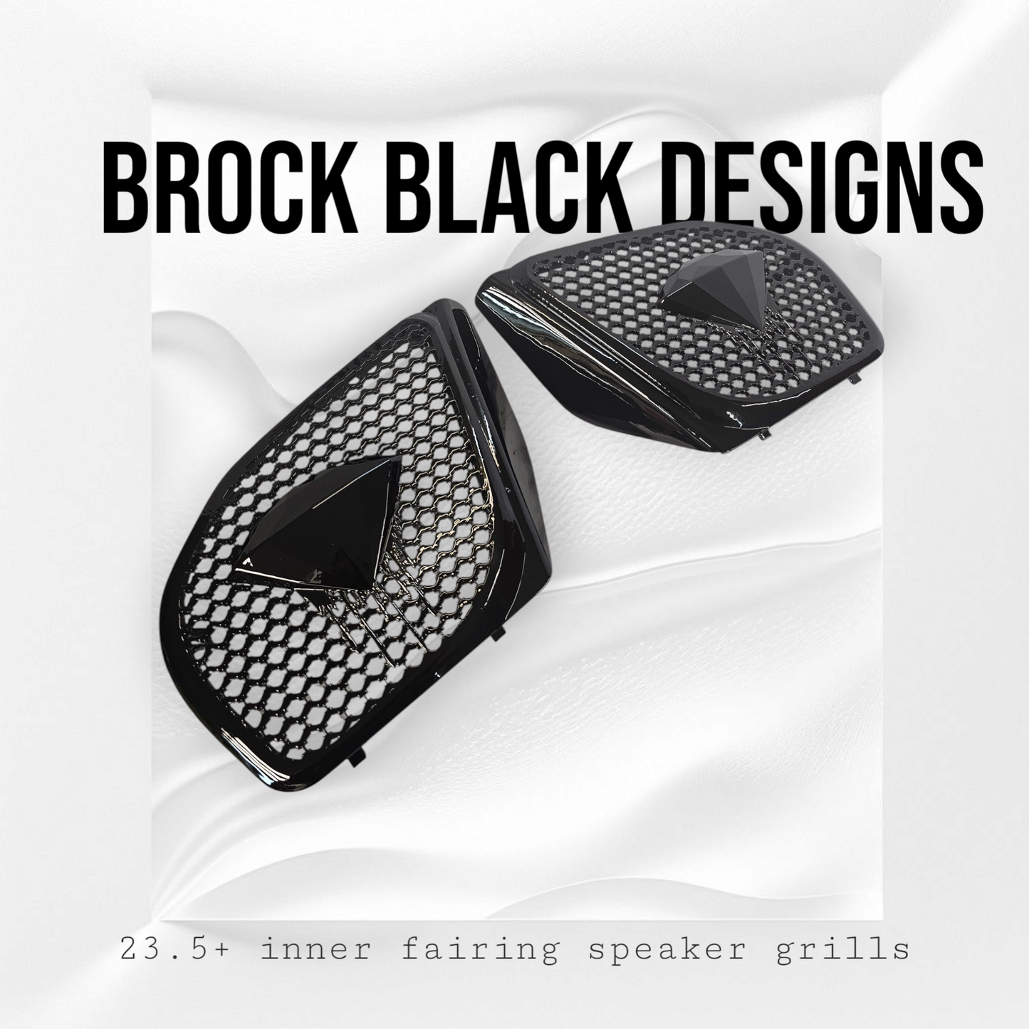 98 to 2024 Road Glide 3D blood diamond speakers grill covers set